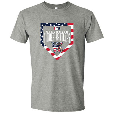 Timber Rattlers Bimm Ridder 4th of July Base Flag Tee