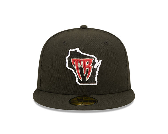 Wisconsin Timber Rattlers WI Alt Black Fitted Hat