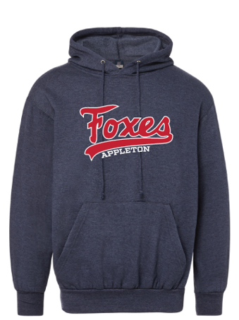 Navy Heather Foxes Fundamental Fleece Hood