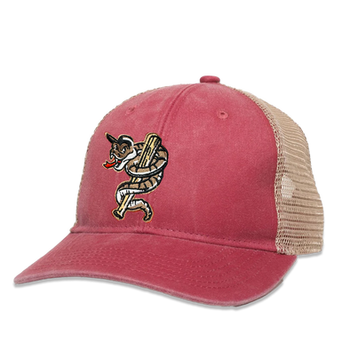 Fauxback Nantucket Red/Tea Stain Adjustable Mesh Hat