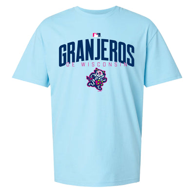 Los Granjeros de Wisconsin Bimm Ridder Sky Blue Gallagher Softstyle Tee