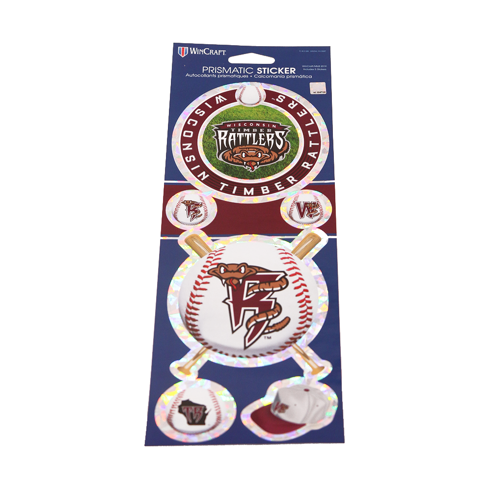 Prismatic Stickers Sheet Wisconsin Timber Rattlers Official Store